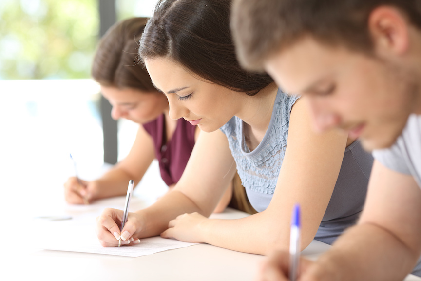 Teachers taking exam